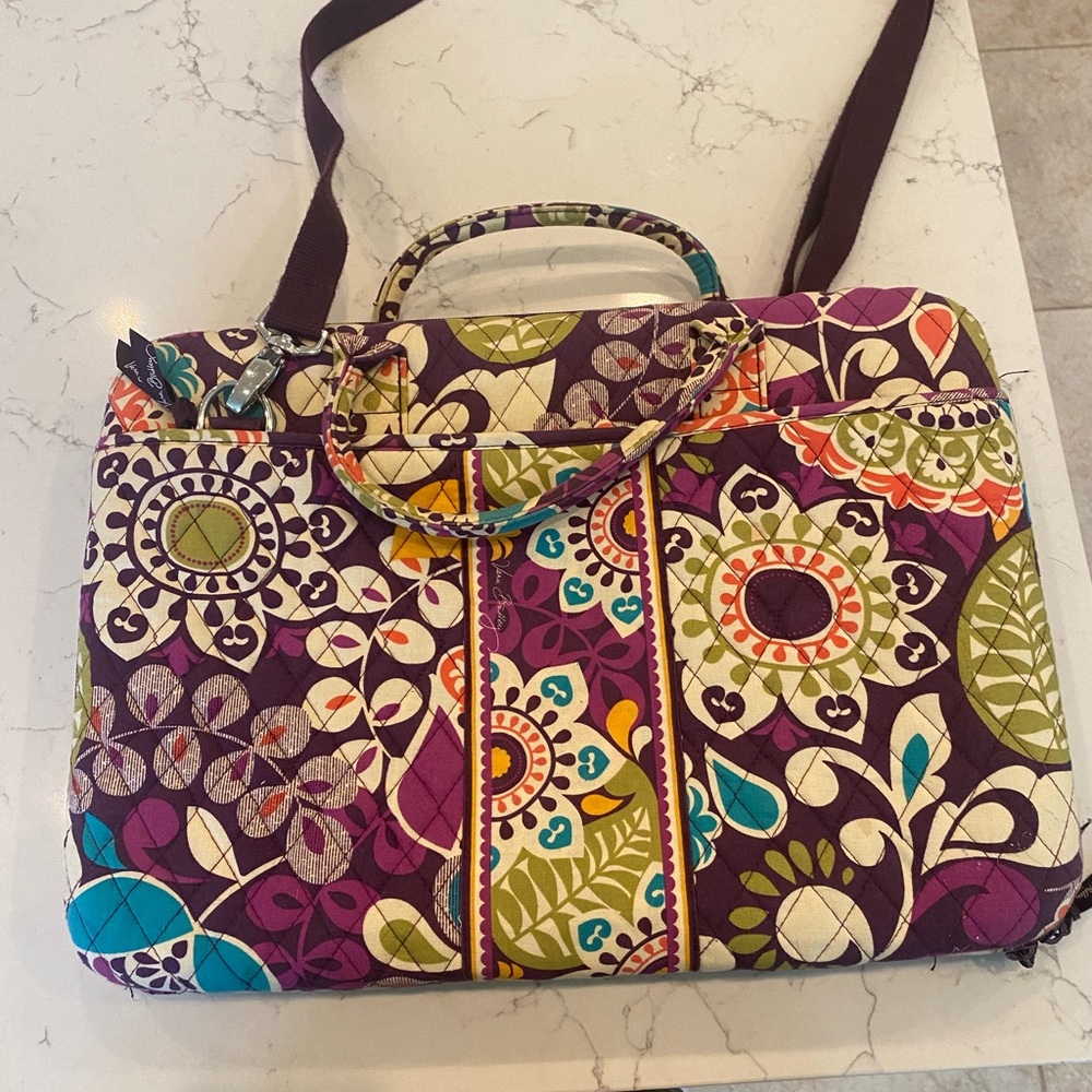 Vera Bradley Purple Floral Laptop Bag